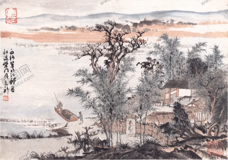 编号：80073507131042398044【酷图网】源文件下载-水墨山水国画风景