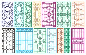 窗花镂空花纹屏风隔断雕花