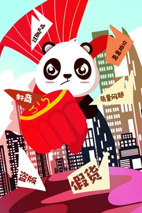 诚信315打假插画
