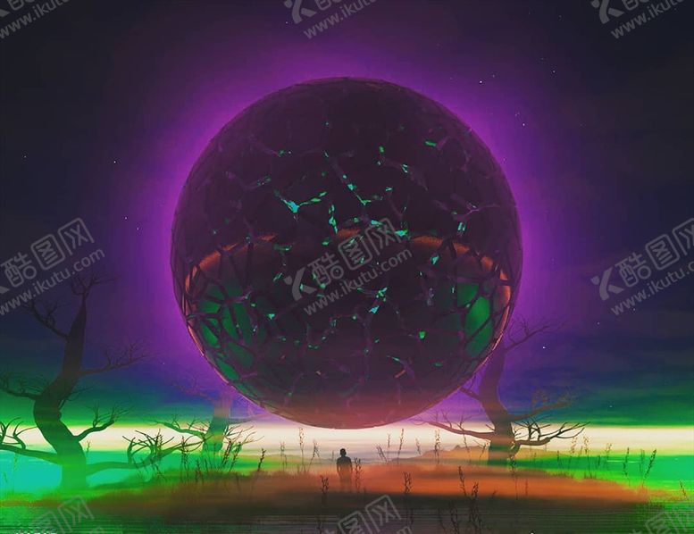 编号：56209904282120328943【酷图网】源文件下载-C4D模型梦幻破碎的圆球创意