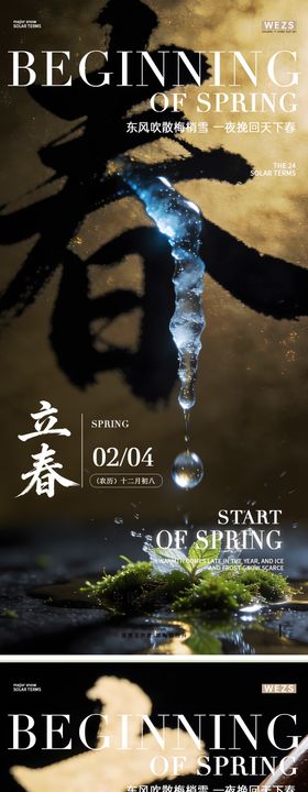 立春节气简约高级海报