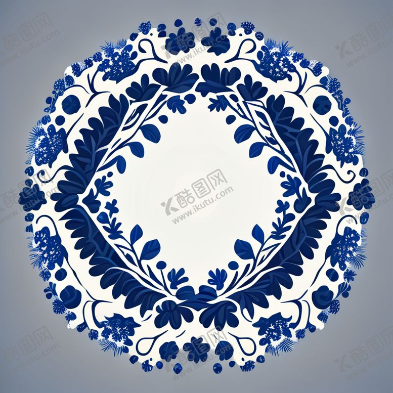 编号：87799201122158134457【酷图网】源文件下载-青花花卉