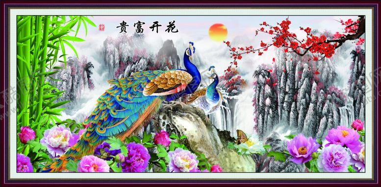 编号：39768507050324018899【酷图网】源文件下载-花开富贵