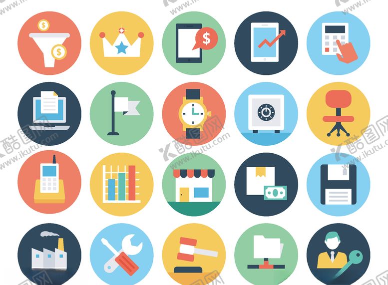 编号：98903609300245011388【酷图网】源文件下载-商务办公图标