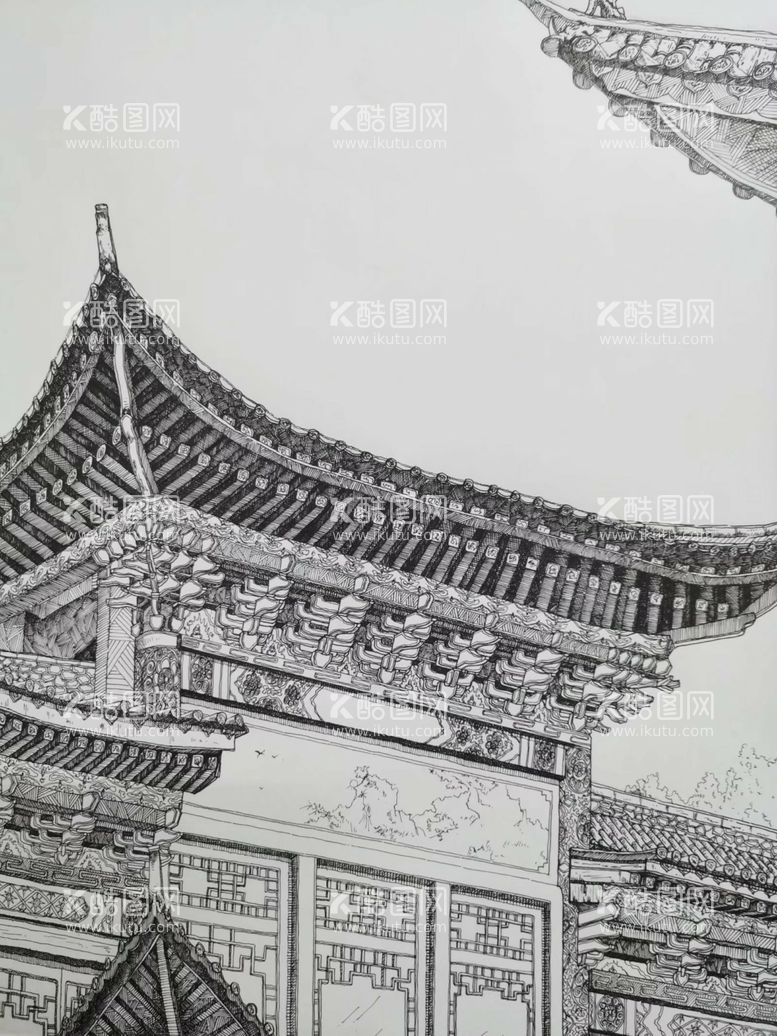 编号：56595112040347477084【酷图网】源文件下载-建筑速写