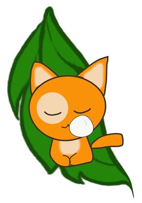 在树叶上睡觉的小狐狸