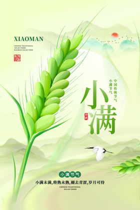 小满海报初夏微信节气唯美清新