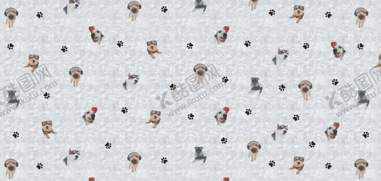编号：27894104051633362787【酷图网】源文件下载-可爱小狗图案的白色背景图