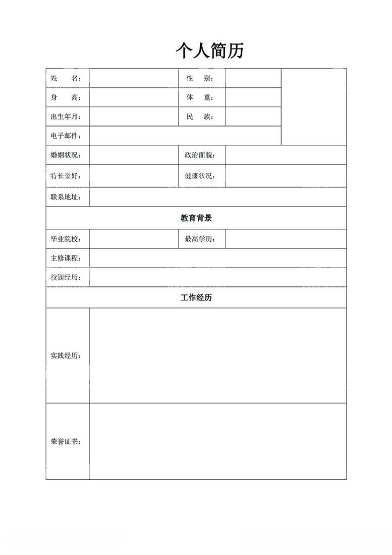 编号：59513112131402295011【酷图网】源文件下载-个人简历