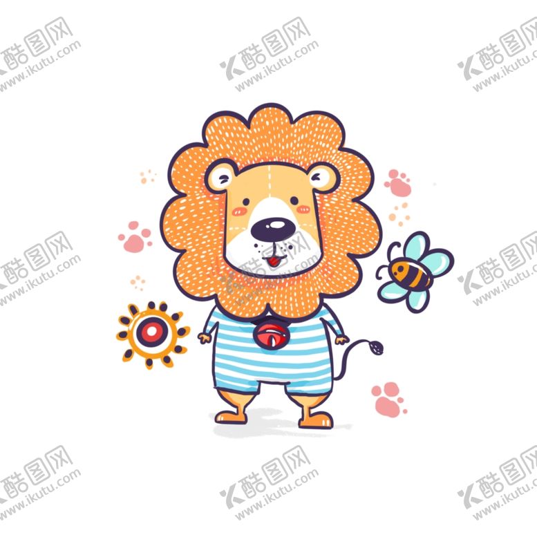 编号：94172307031320012277【酷图网】源文件下载-卡通狮子