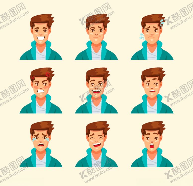 编号：40754309200759318155【酷图网】源文件下载-不同表情