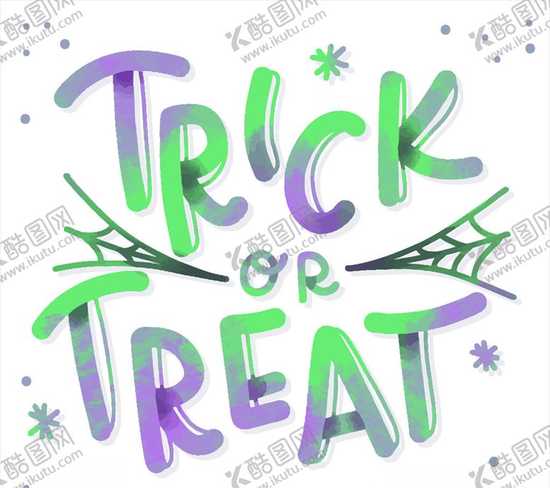 编号：31334410071652526966【酷图网】源文件下载-不给糖就捣乱艺术字矢量图