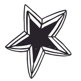 黑色创意五角星图案