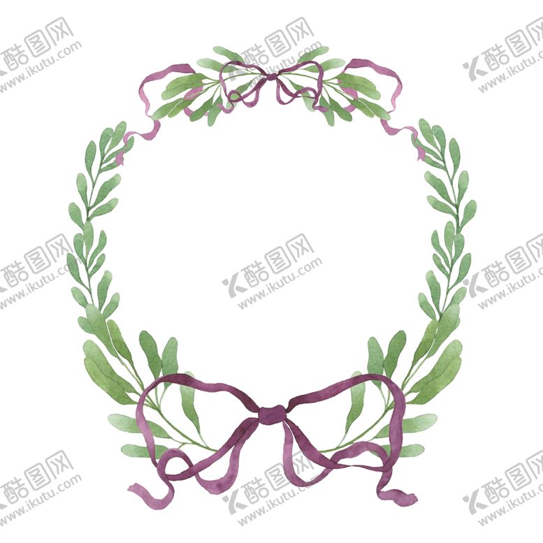 编号：27702610290932291246【酷图网】源文件下载-手绘植物花环