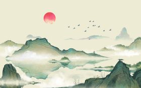 中式水墨山水