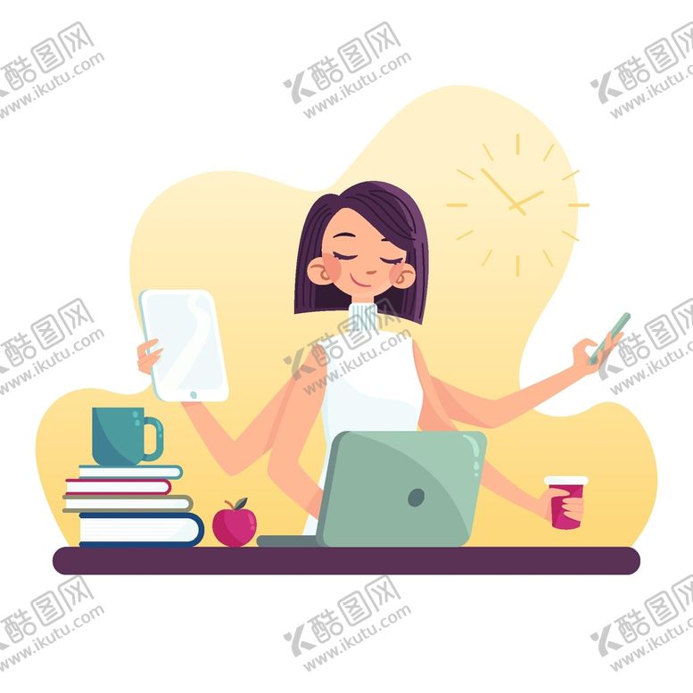 编号：32056809241116228013【酷图网】源文件下载-白领插画