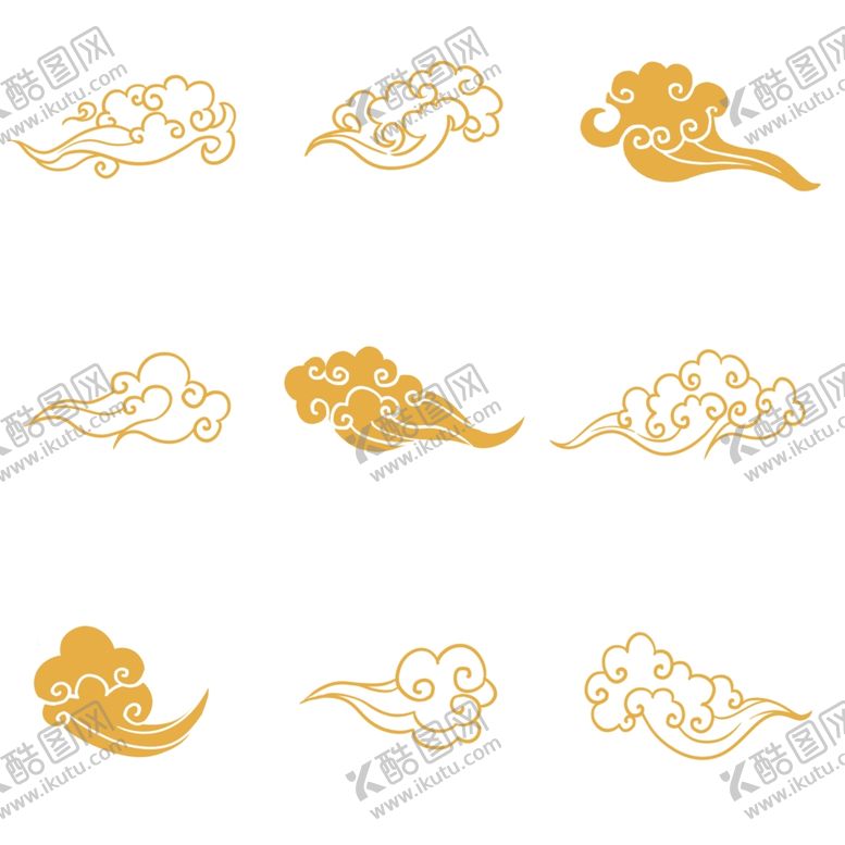 编号：54042002240151415457【酷图网】源文件下载-祥云素材