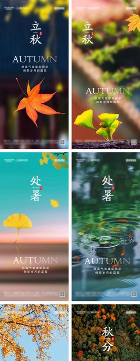 立秋海报天风景二十四节气