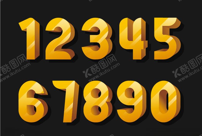 编号：41762007081046353505【酷图网】源文件下载-金色立体数字