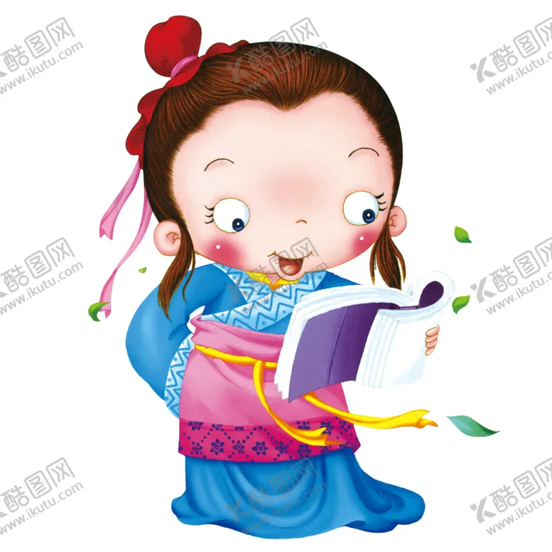 编号：62698604120941015705【酷图网】源文件下载-卡通读书人物插画