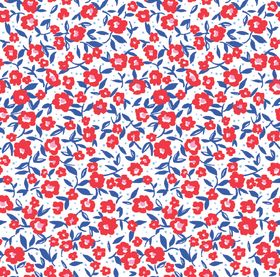 红蓝花卉图案背景纹理