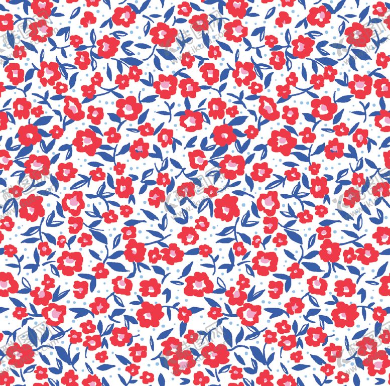 编号：34542004292059586895【酷图网】源文件下载-红蓝花卉图案背景纹理