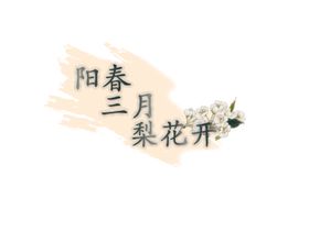 阳春三月梨花开