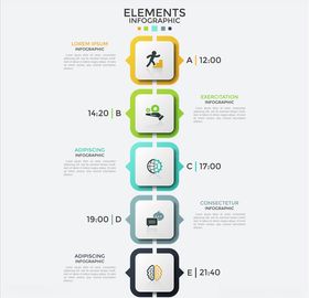 高端商务信息矢量图表