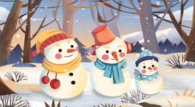 雪人插画