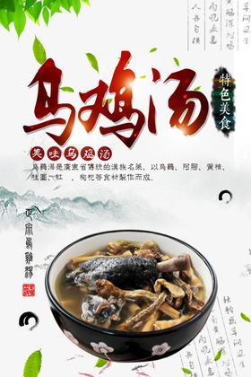 简约乌鸡汤海报