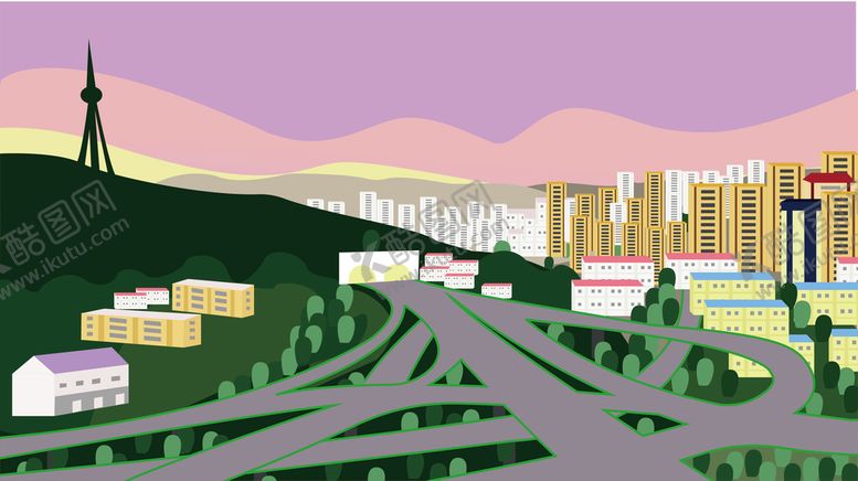 编号：75029810011322188173【酷图网】源文件下载-南山凤凰高速路插画