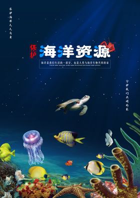 保护海洋海报