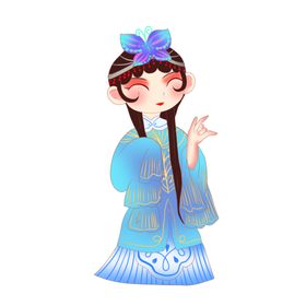 戏曲人物PNG戏曲元素京剧末中国风插画