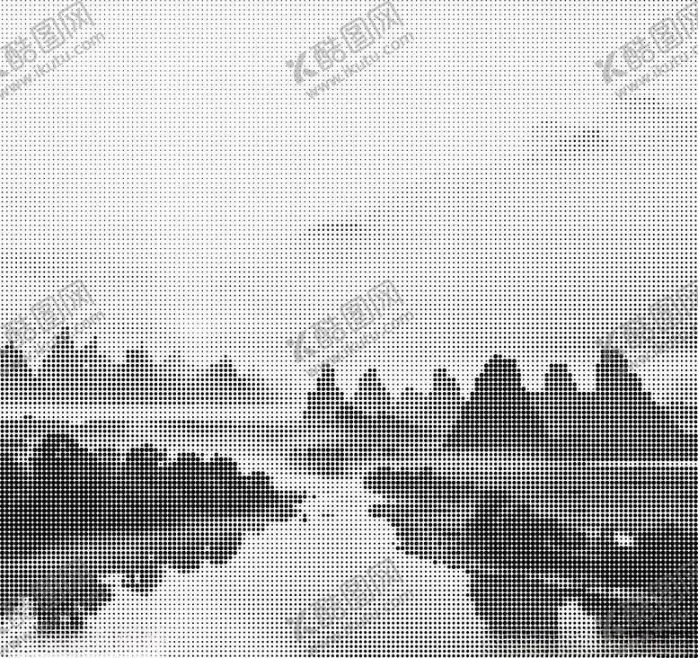 编号：82478402231007142849【酷图网】源文件下载-山水点阵图