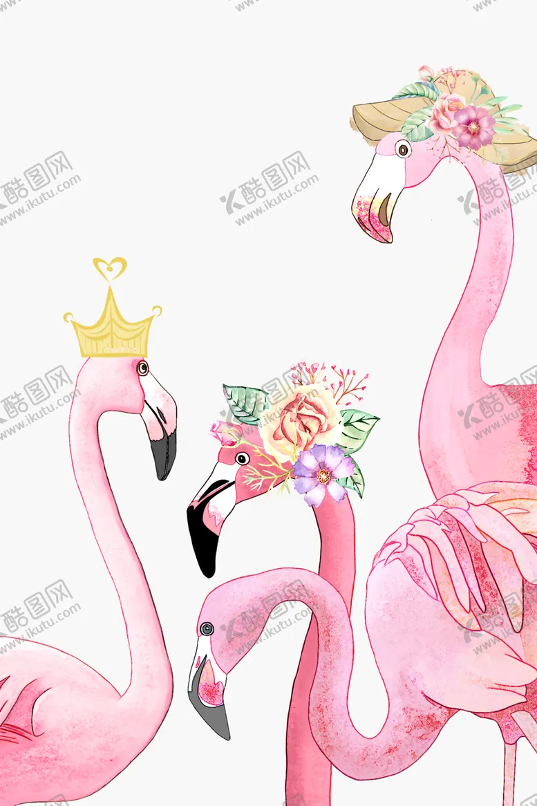 编号：68215103141802239023【酷图网】源文件下载-火烈鸟装饰画
