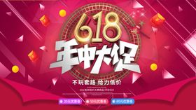 618年中促销狂欢活动促销海报