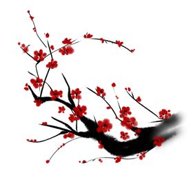 梅花树枝元素