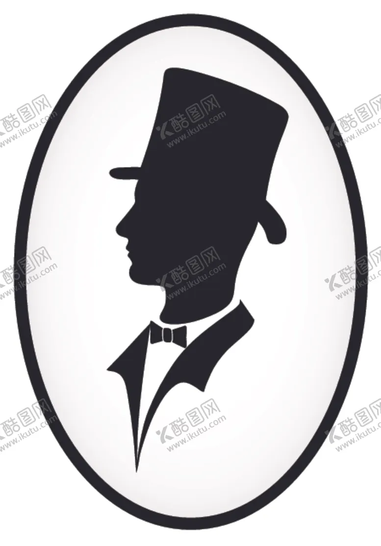 编号：79113904180232267775【酷图网】源文件下载-绅士剪影