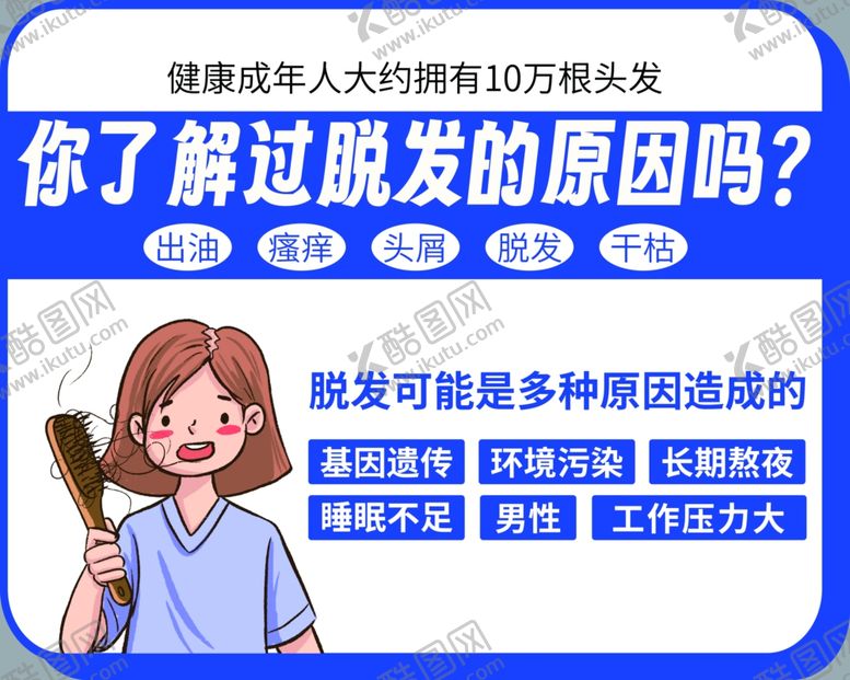编号：90996302011430071976【酷图网】源文件下载-脱发的原因