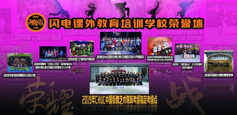 编号：10468409181658597488【酷图网】源文件下载-街舞舞蹈培训荣誉墙