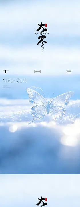 大寒小寒节气通用海报