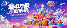 梦幻乐园风六一儿童节主题活动 KV