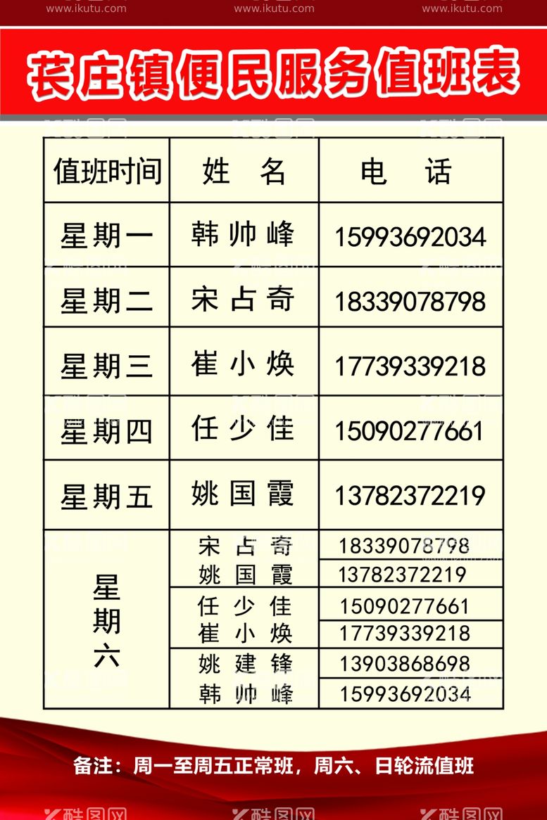 编号：60314003190423194686【酷图网】源文件下载-值班报