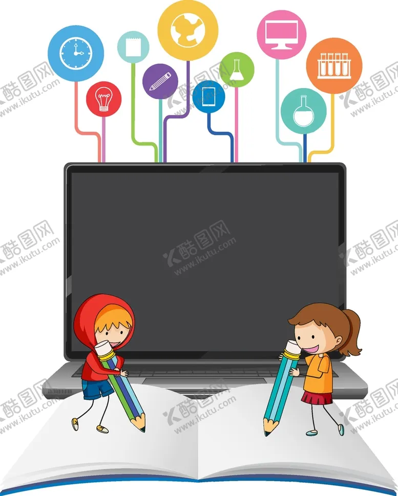 编号：81973509152246295382【酷图网】源文件下载-卡通学生  