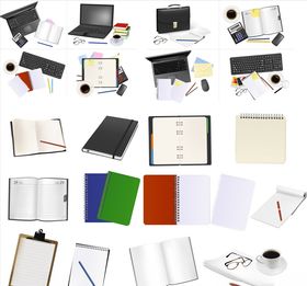皮子笔记本样机办公用品mockup