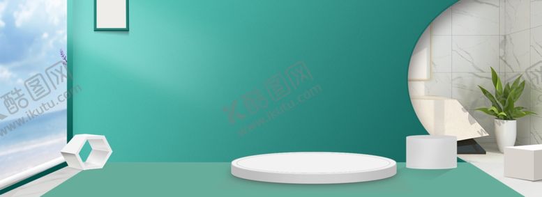 编号：82181009252145224571【酷图网】源文件下载-电商3D立体展台背景