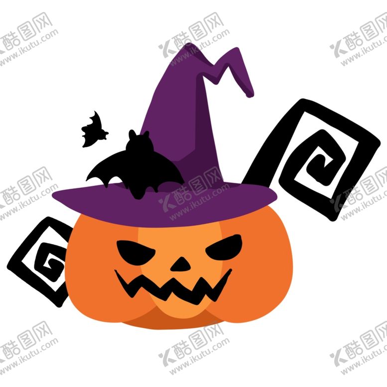 编号：36636804191930584730【酷图网】源文件下载-万圣节邪恶巫师南瓜