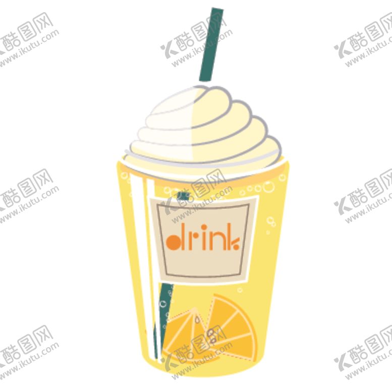 编号：31880310231241195231【酷图网】源文件下载-夏日冷饮矢量插画