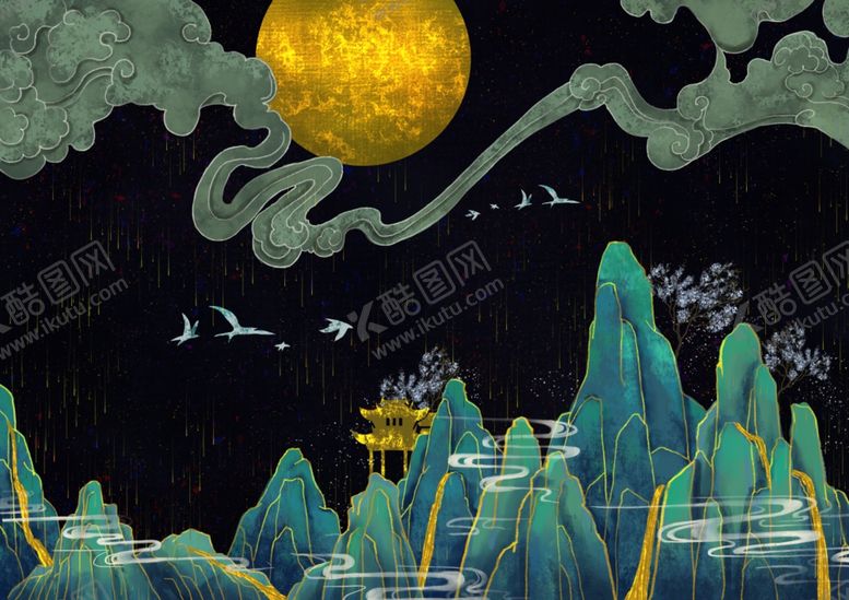 编号：85106709221858438128【酷图网】源文件下载-中国风背景墙壁画