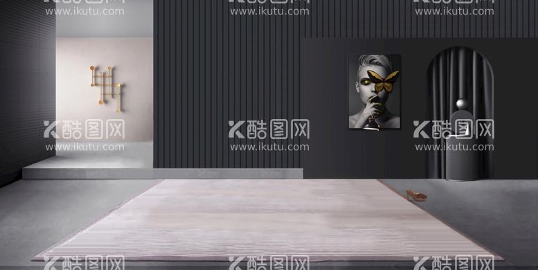 编号：93528811200843342598【酷图网】源文件下载-展厅装潢效果图3D建模